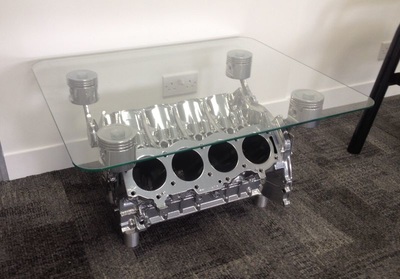 engine coffee table, v8 engine coffee table, v12 engine coffee table, engine block table, Top Gear coffee table